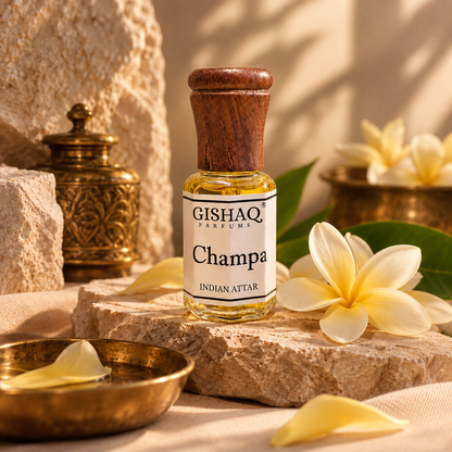 Champa Attar with Fragrant Champa Flowers by Gishaq Parfums