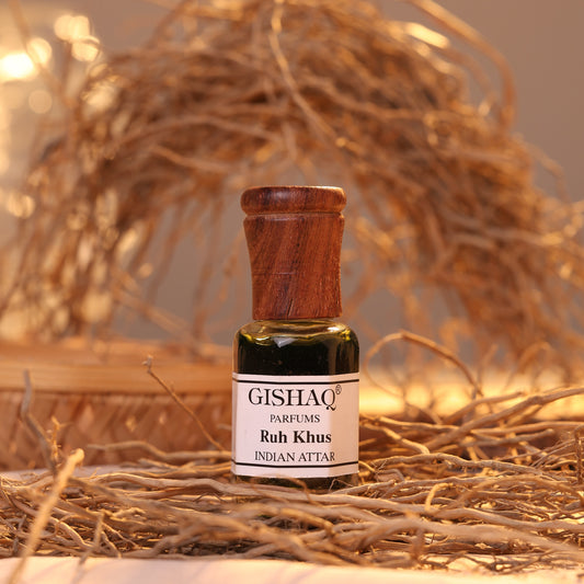 Premium Ruh Khus Attar Bottle by Gishaq Parfums